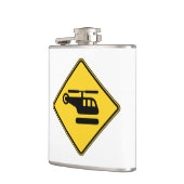 ヘリコプターの注意標識 フラスク (左)