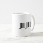 ヘリコプターの試験バーコード コーヒーマグカップ (正面右)