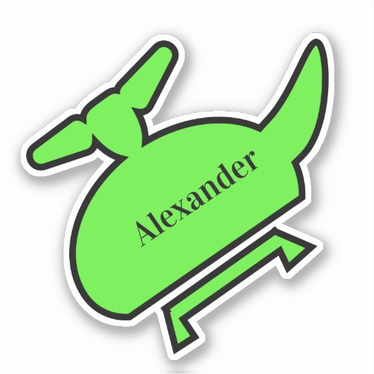 ヘリコプターの誕生日パーティーの好意 シール (正面)