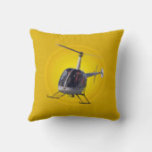 ヘリコプターカッコいいピロ飛んでいるー枕 クッション (裏面)