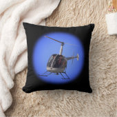 ヘリコプターカッコいいピロ飛んでいるー枕 クッション (ブランケット)