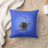 ヘリコプターカッコいいピロ飛んでいるー枕 クッション (ブランケット)