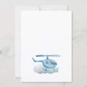 ヘリコプターカラフルベビーシャワー招待状 招待状 (裏面)