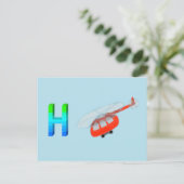 ヘリコプターカード ポストカード (スタンド正面)