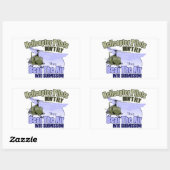 ヘリコプターパイロットが飛ばない[UH-1] 長方形シール (シート)