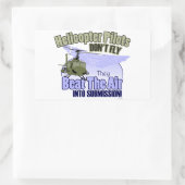 ヘリコプターパイロットが飛ばない[UH-1] 長方形シール (バッグ)