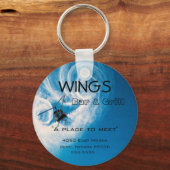 ヘリコプターパイロット事業バーロゴ キーホルダー (正面)