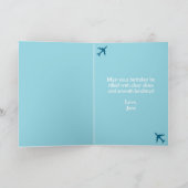 ヘリコプターパイロット用の写真，航空誕生日 シーズンカード (内部)