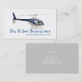 ヘリコプターパイロット訓練ツアー飛行学校 名刺 (正面/裏面)