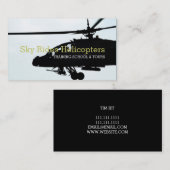 ヘリコプターパイロット訓練ツアー飛行学校 名刺 (正面/裏面)