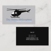 ヘリコプターパイロット訓練ツアー飛行学校 名刺 (正面/裏面)