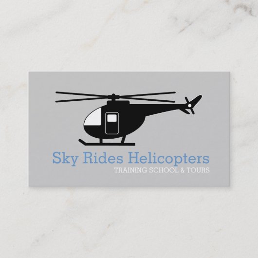 ヘリコプターパイロット訓練ツアー飛行学校 名刺 (正面)
