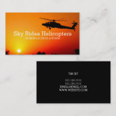 ヘリコプターパイロット訓練ツアー飛行学校 名刺 (正面/裏面)