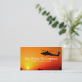 ヘリコプターパイロット訓練ツアー飛行学校 名刺 (スタンド正面)