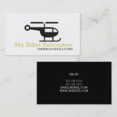 ヘリコプターパイロット訓練飛行学校 名刺 (正面/裏面)