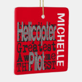 ヘリコプターパイロット非凡カスタム セラミックオーナメント (右)