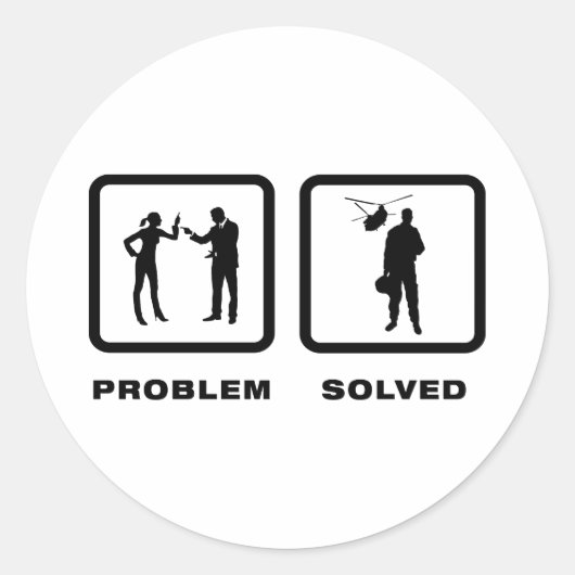 ヘリコプターパイロット ラウンドシール (正面)