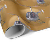 ヘリコプターラッピング紙カッコいいチョーパーパイロット紙 ラッピングペーパー (ロールコーナー)