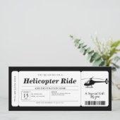 ヘリコプター乗りサプライズギフトチケット券 招待状 (スタンド正面)