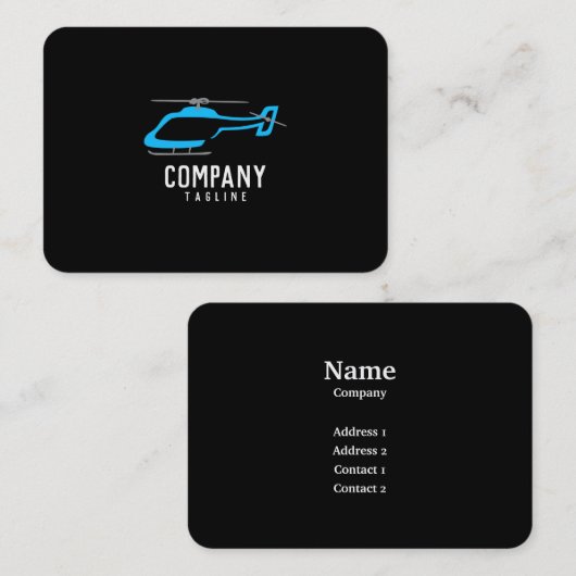 ヘリコプター会社の名刺 名刺 (正面/裏面)