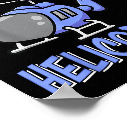 ヘリコプター好き子供たちHを愛する少年 ポスター (角)