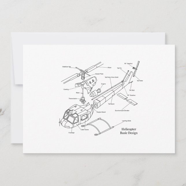 ヘリコプター専攻ののコンポーネントの回路図 (正面)