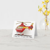 ヘリコプター救急車ノートカード カード (黄色い花)