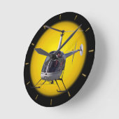 ヘリコプター時計飛んでいるヘリコプターの壁時計贈答品 ラウンド壁時計 (傾斜)