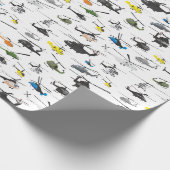ヘリコプター航空模様 ラッピングペーパー (角)