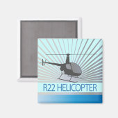 ヘリコプター航空機 マグネット (正面/裏面)