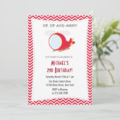 ヘリコプター誕生日パーティーの招待 招待状 (スタンド正面)