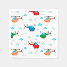 ヘリコプター誕生日パーティー赤ちゃんシャワー スタンダードカクテルナプキン