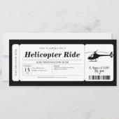ヘリコプター遊覧サプライズギフトチケット 招待状 (正面)