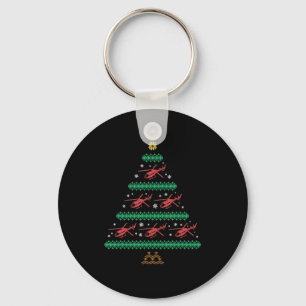 ヘリコプター醜いクリスマスパイロットクリスマスツリーギフト キーホルダー