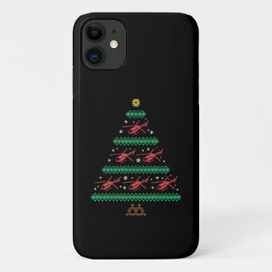 ヘリコプター醜いクリスマスパイロットクリスマスツリーギフト iPhone 11 ケース