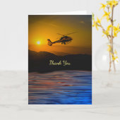 ヘリコプター飛行インストラクターに感謝 カード (黄色い花)