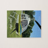 ヘリコプター飛行機写真、ゲームナイトパーソナライズされた、 ジグソーパズル (横)