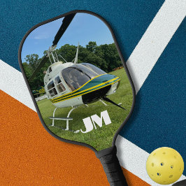 ヘリコプター飛行機写真、航空パーソナライズされた、 ピックルボールラケット