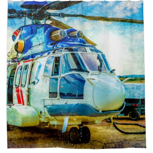 ヘリコプター シャワーカーテン (正面)