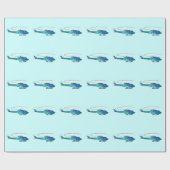 ヘリコプター ラッピングペーパー (フラット)