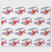 ヘリコプター ラッピングペーパー (フラット)