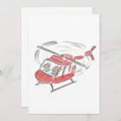 ヘリコプター 招待状 (正面/裏面)