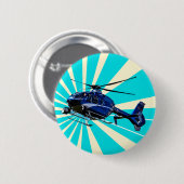 ヘリコプター 缶バッジ (正面&裏面)
