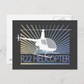 ヘリコプター 航空機 ポストカード (正面/裏面)