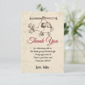 ヘリコプター,誕生日,ベビーシャワー,サンキューカード サンキューカード (スタンド正面)