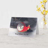 ヘリコプタ付きペンパル用ハロウィンカード カード (黄色い花)