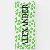 ヘリコプタ誕生日シンプル名 横断幕 (縦)