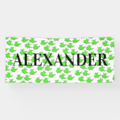 ヘリコプタ誕生日シンプル名 横断幕 (横)