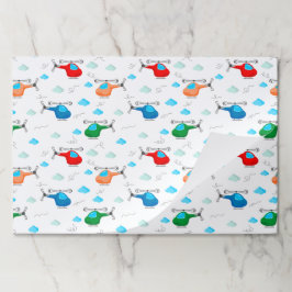 ヘリコプタ誕生日ベビーシャワー紙ランチョンマット ペーパーパッド