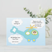 ヘリコプタ誕生日招待状 招待状 (スタンド正面)